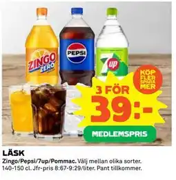 Coop Daglivs LÄSK, Medlemspris erbjuda