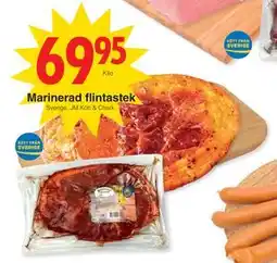 Marinerad flintastek, SEK 69.95