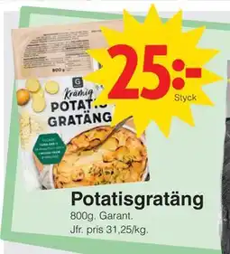 Matöppet Potatisgratäng, SEK 25 erbjuda