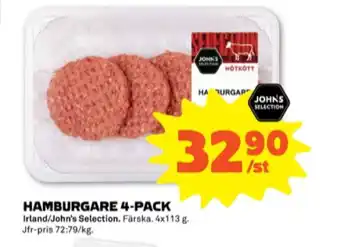 Coop Forum Johns Selection Hamburgare erbjuda
