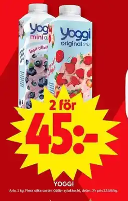 ICA Maxi ARLA Yoggi erbjuda