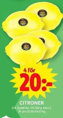 ICA Maxi ICA Citroner erbjuda