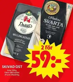ICA Maxi ARLA Skivad ost erbjuda