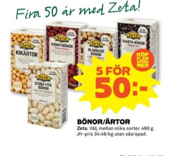 Coop Forum Zeta Bönor erbjuda