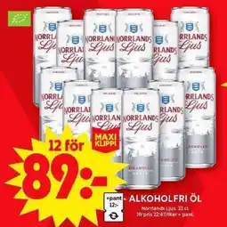 ICA Maxi NORRLANDS Alkoholfri öl erbjuda