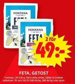 ICA Maxi FONTANA Feta, getost erbjuda