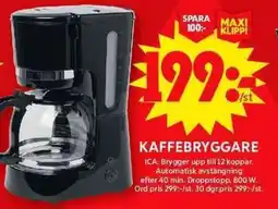 ICA Maxi Kaffebryggare erbjuda