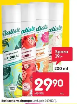 Rusta BATISTE Torrschampo erbjuda