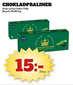 Bonum Matmarknad FAZER Chokladpraliner erbjuda