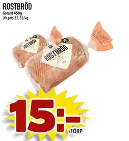 Prisma Mat GARANT Rostbröd erbjuda