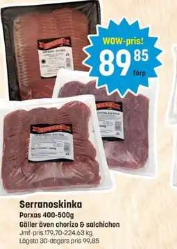 Eurocash PORXAS Serranoskinka erbjuda