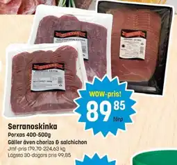 Eurocash PORXAS Serranoskinka erbjuda