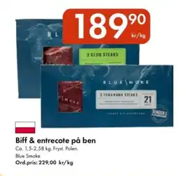 Snabbgross Biff & entrecote på ben erbjuda
