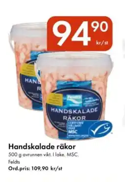 Snabbgross FELDTS Handskalade räkor erbjuda