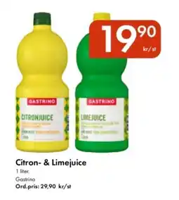 Snabbgross GASTRINO Citron- & limejuice erbjuda