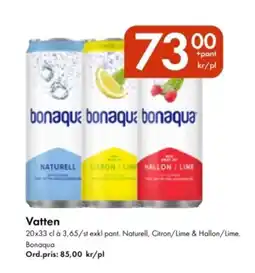 Snabbgross BONAQUA Vatten erbjuda
