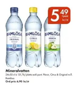 Snabbgross RAMLÖSA Mineralvatten erbjuda