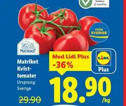 Lidl Matriket Kvisttomater erbjuda