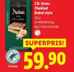 Lidl J.D. Gross Choklad Dubai style erbjuda