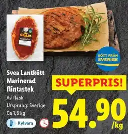 Lidl Svea Lantkött Marinerad flintastek erbjuda