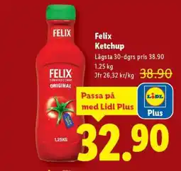 Lidl Felix ketchup erbjuda