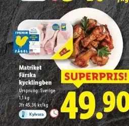 Lidl Matriket Färska kycklingben erbjuda