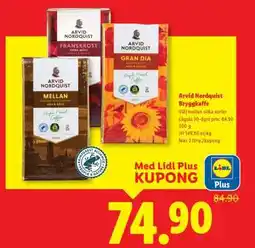 Lidl Arvid Nordquist Bryggkaffe erbjuda