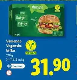 Lidl Vemondo Veganska biffar erbjuda