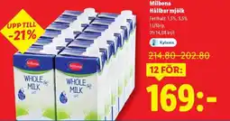 Lidl MILBONA Hållbar mjölk erbjuda