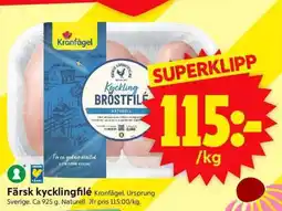 ICA Supermarket Färsk Kycklingfilé erbjuda