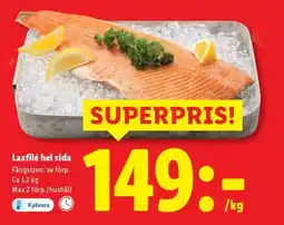Lidl Laxfilé hel sida erbjuda