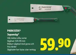 Lidl PARKSIDE Japansåg erbjuda