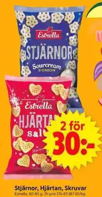 ICA Supermarket Estrella Stjärnor, Hjärtan, Skruvar erbjuda