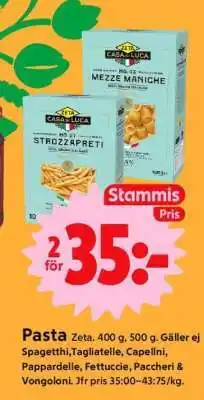 ICA Supermarket Pasta Zeta erbjuda