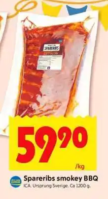 ICA Supermarket SPARERIBS SMOKEY BBQ erbjuda