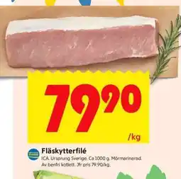 ICA Supermarket FLÄSKYTTERFILÉ erbjuda