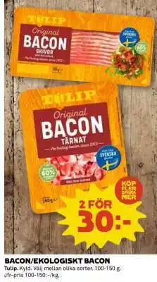 Coop BACON/EKOLOGISKT BACON erbjuda