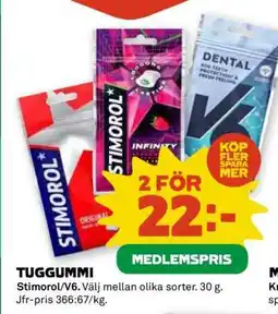 Coop Tuggummi erbjuda