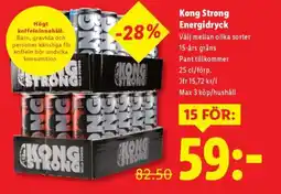 Lidl Kong Strong Energidryck erbjuda