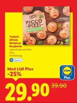 Lidl Trattoria Alfredo Minipizzor Margherita erbjuda