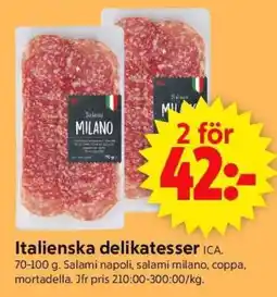 ICA Supermarket Italienska delikatesser ICA erbjuda
