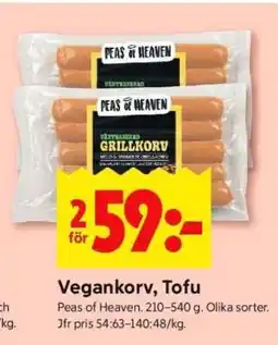 ICA Supermarket VEGANKORV, TOFU erbjuda