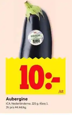 ICA Supermarket Aubergine erbjuda