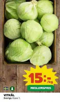 Coop Vitkål erbjuda