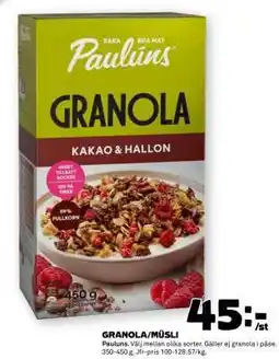 Coop Pauluns Granola erbjuda