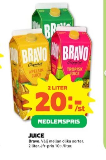 Coop Forum Bravo Juice erbjuda