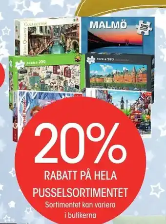 EKO 20% Rabatt På Hela Pusselsortimentet erbjuda