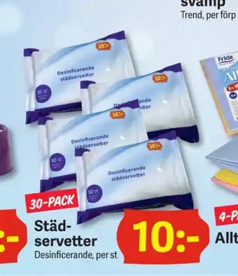 Desinficerande våtservetter