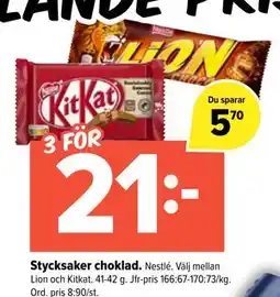 Coop Extra Stycksaker choklad, SEK 21 erbjuda