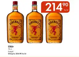 Snabbgross FIREBALL Likör erbjuda